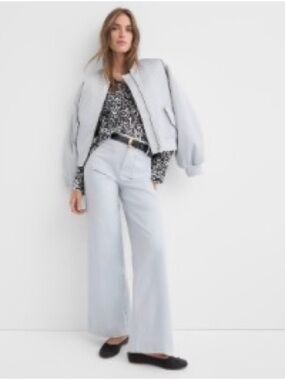Loft Palmer Wide Leg Twill Pants